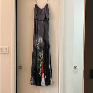 Adrianna Papell Dark Floral Maxi Dress